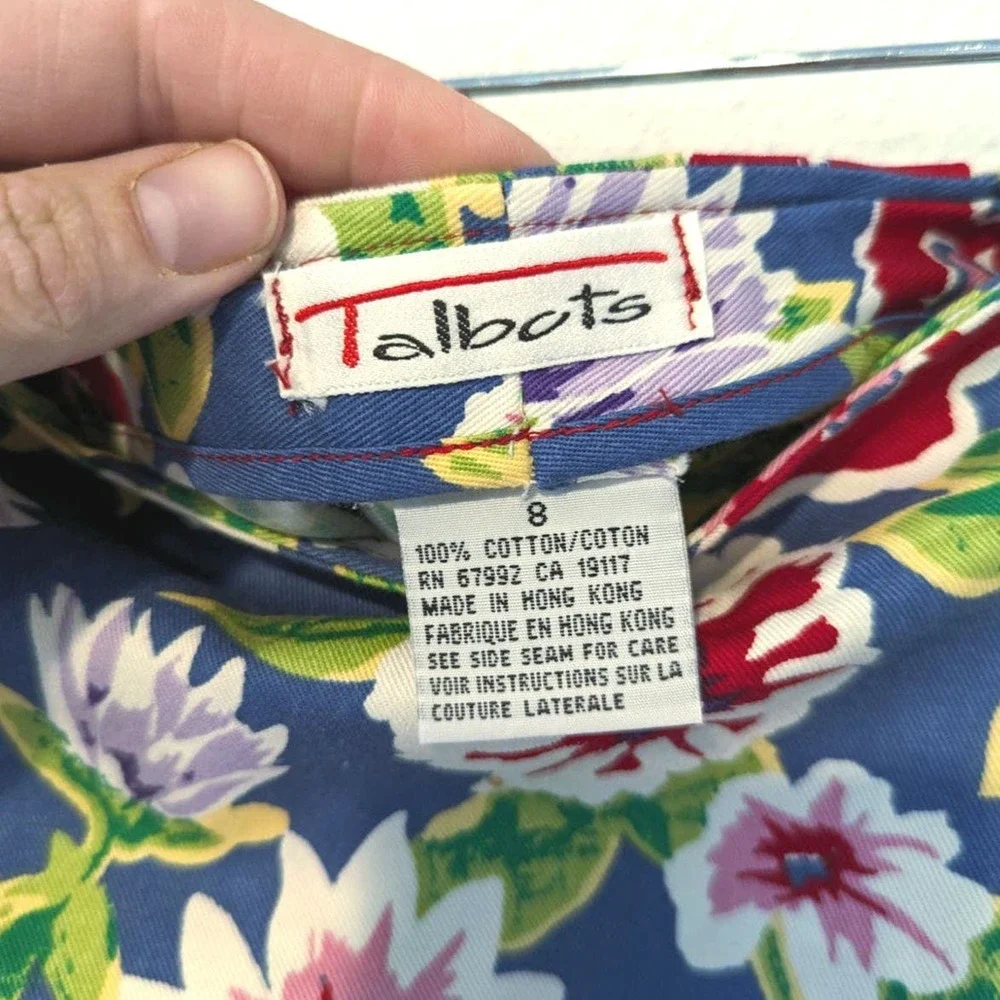 Vintage Talbots Floral Summer Wrap Skirt A Line - Picture 4 of 8